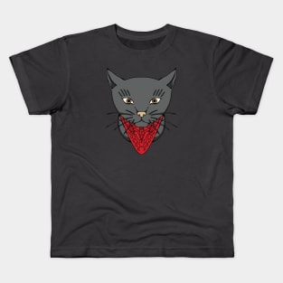 cat bandana Kids T-Shirt